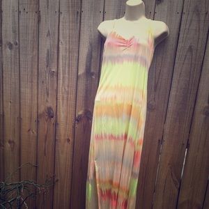 Long tie dyed maxi dress